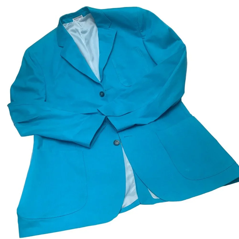 KENYON RIDGE Indelible Impressions Silk‎ Cotton Blend Single Breasted Blazer